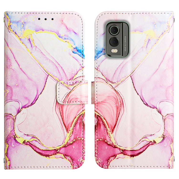 ART MARBLE pénztárcahuzat Nokia C32 ROSE GOLD akciós termékkép 1