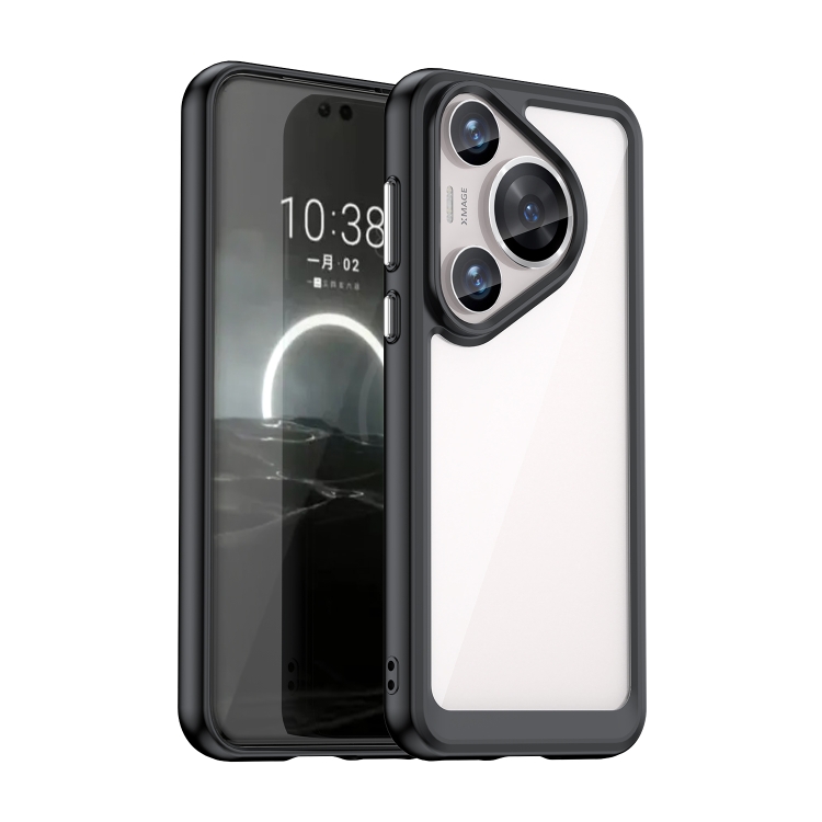 CRYSTAL Védőburkolat Huawei Pura 70 Pro fekete akciós termékkép 1