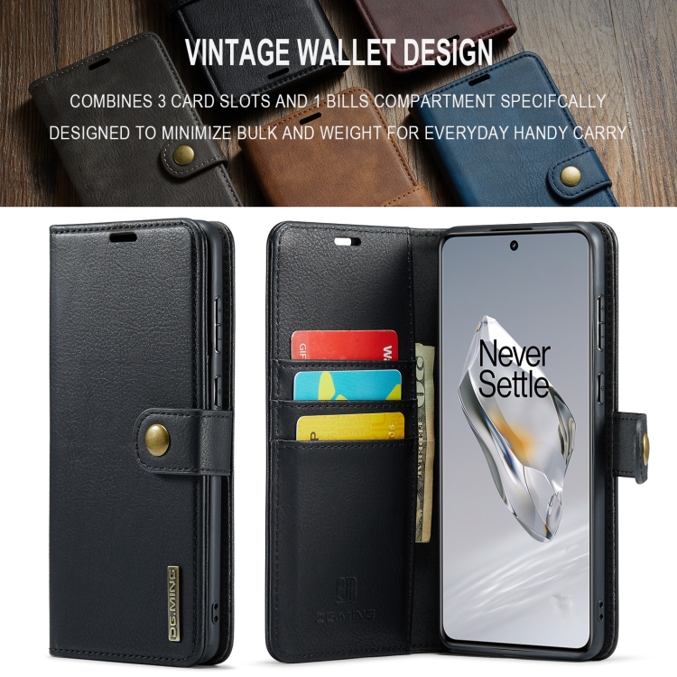 DG.MING Wallet tok 2in1 One Plus 12 fekete termék 2. képe