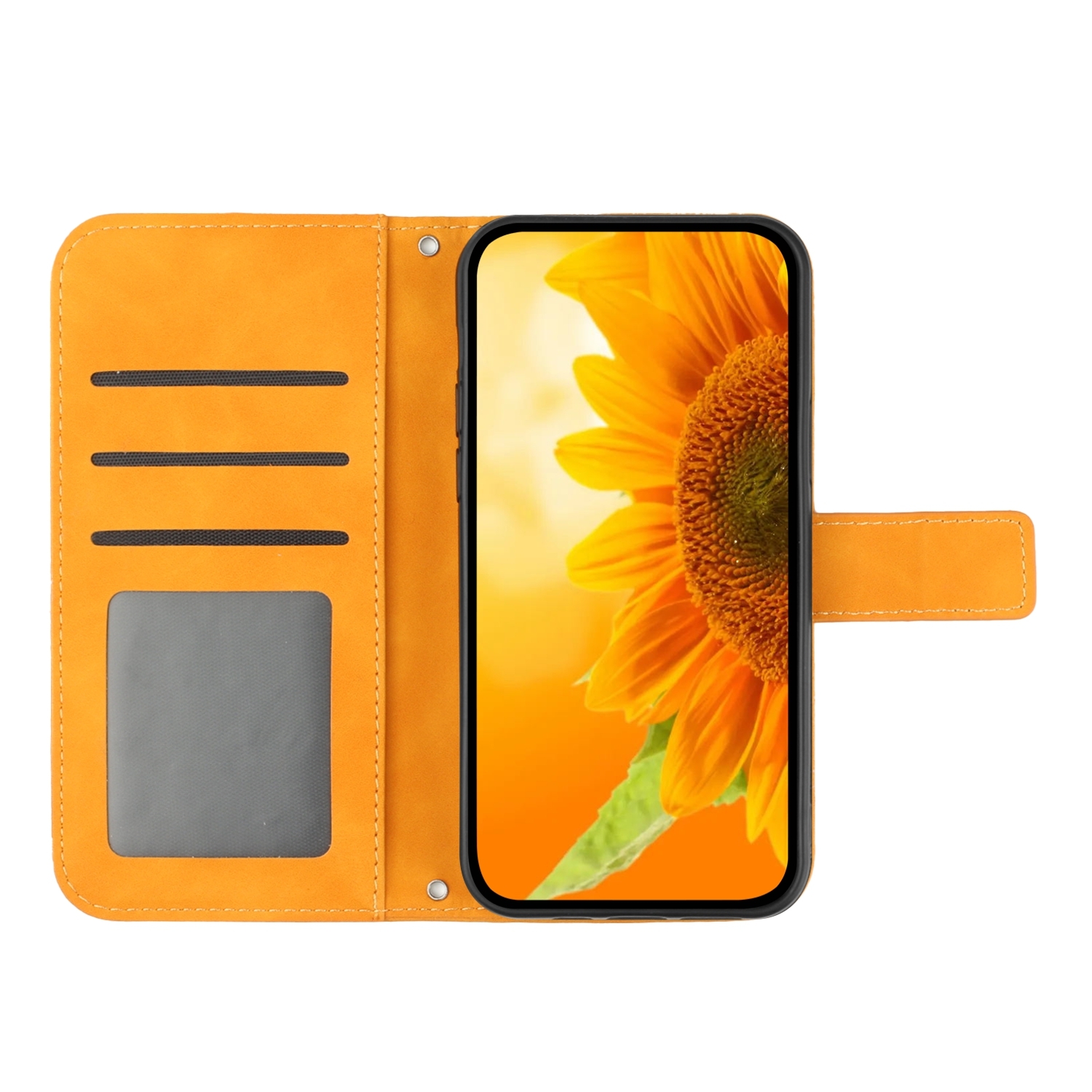 ART SUNFLOWER pénztárca tok Xiaomi Redmi 12 5G sárga termék 2. képe