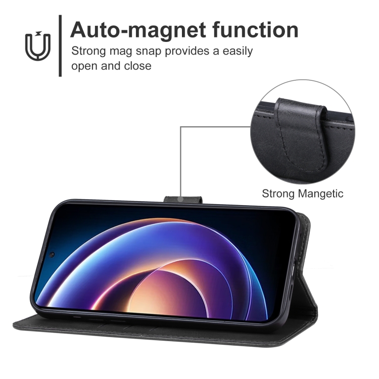 SMOOTH Pénztárca tok Xiaomi Redmi 12 5G-hoz fekete termék 2. képe