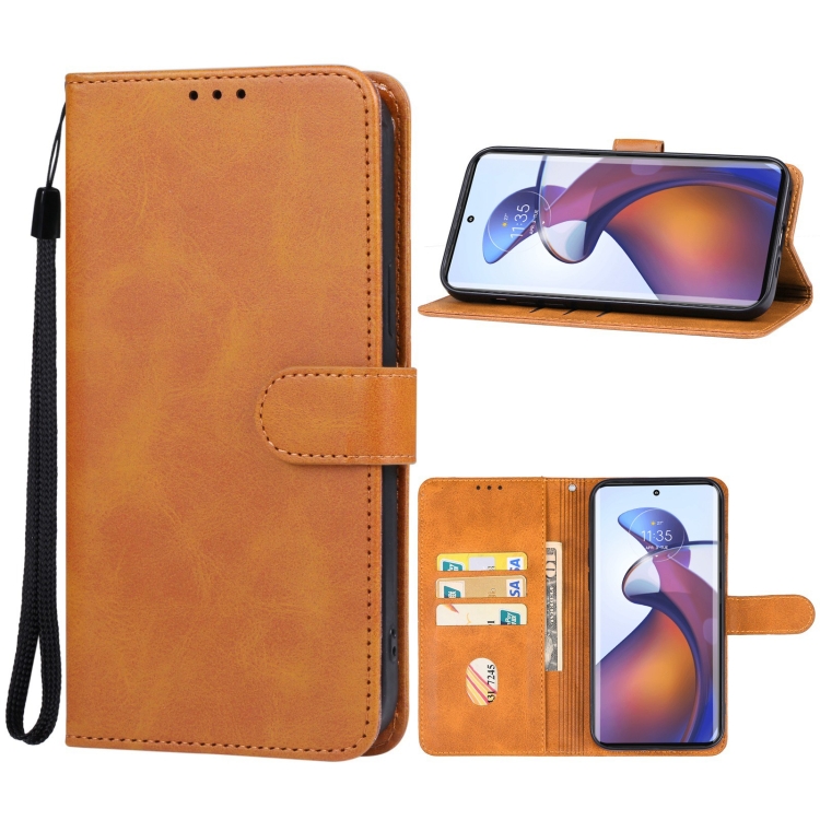 SMOOTH Motorola Edge pénztárca tok 50 Fusion barna termék 2. képe