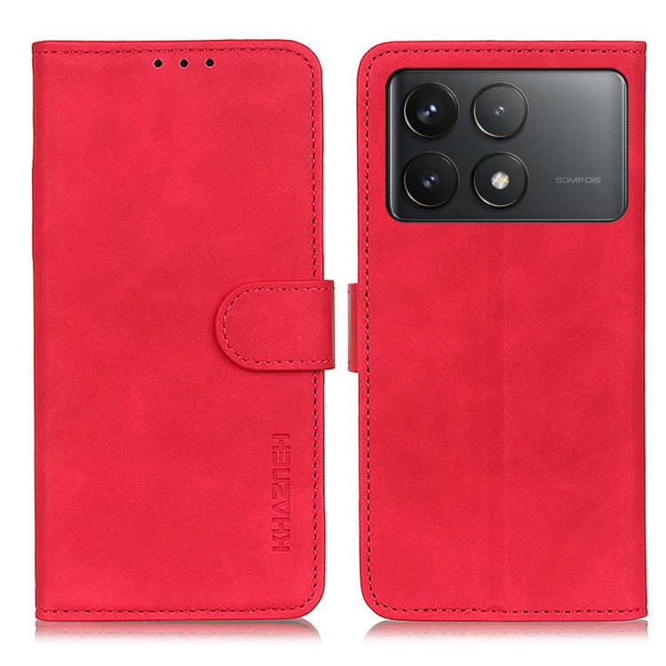 KHAZNEH RETRO Flip tok Xiaomi-hoz Poco F6 Pro piros akciós termékkép 1