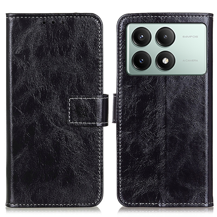 RETRO Wallet tok Xiaomi Poco X6 Pro 5G fekete akciós termékkép 1