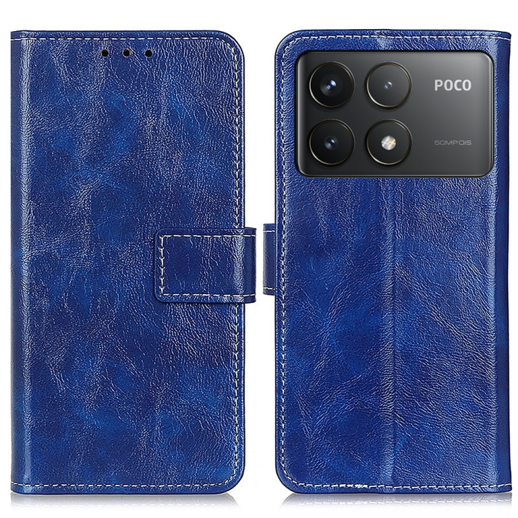 RETRO Pénztárcahuzat Xiaomi Poco F6 Pro kék akciós termékkép 1