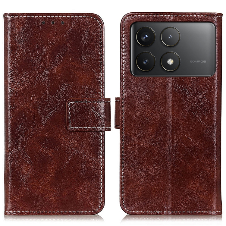 RETRO Pénztárcahuzat Xiaomi Poco F6 Pro barna akciós termékkép 1