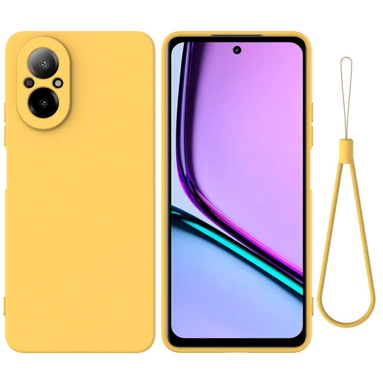RUBBER Védőburkolat Realme C67 sárga akciós termékkép 1