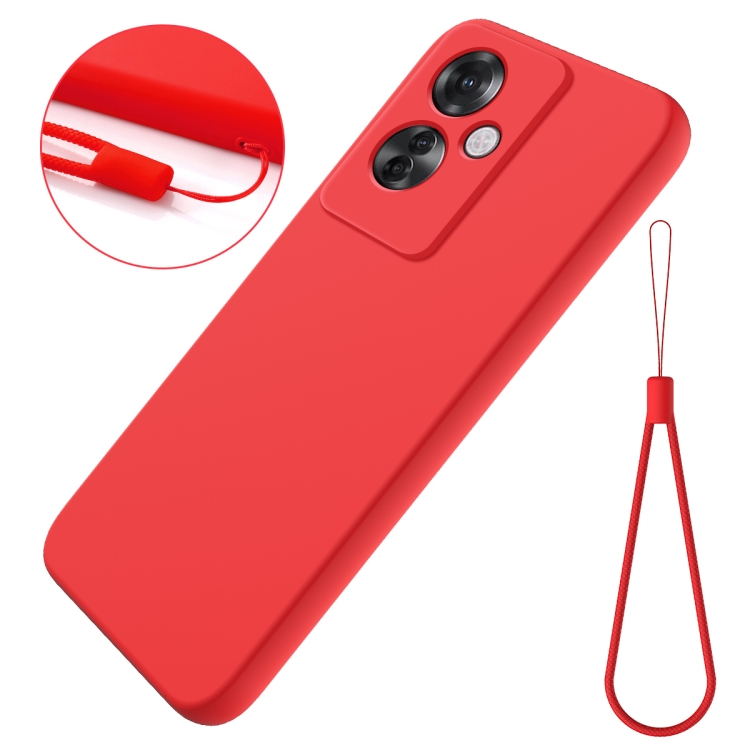 RUBBER Védőburkolat Oppo Reno11 F-hez 5G piros termék 2. képe