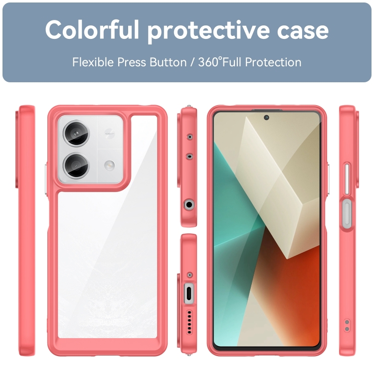 CRYSTAL Védőburkolat Xiaomi Redmi Note 13 5G piros termék 2. képe
