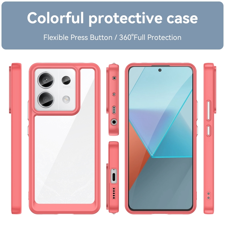 CRYSTAL Védőburkolat Xiaomi Redmi Note 13 Pro 5G / Xiaomi Poco X6 5G piros termék 2. képe