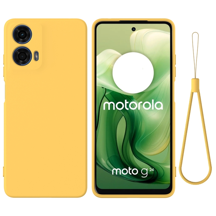 RUBBER Motorola Moto G04 / G24 / G24 Power sárga védőburkolat akciós termékkép 1