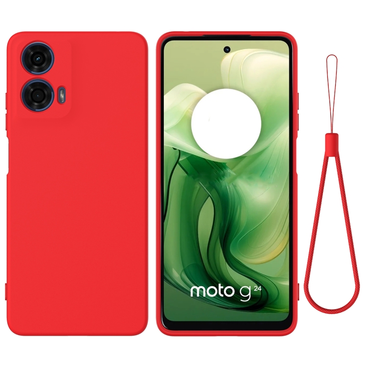 RUBBER Motorola Moto G04 / G24 / G24 Power red védőburkolat akciós termékkép 1