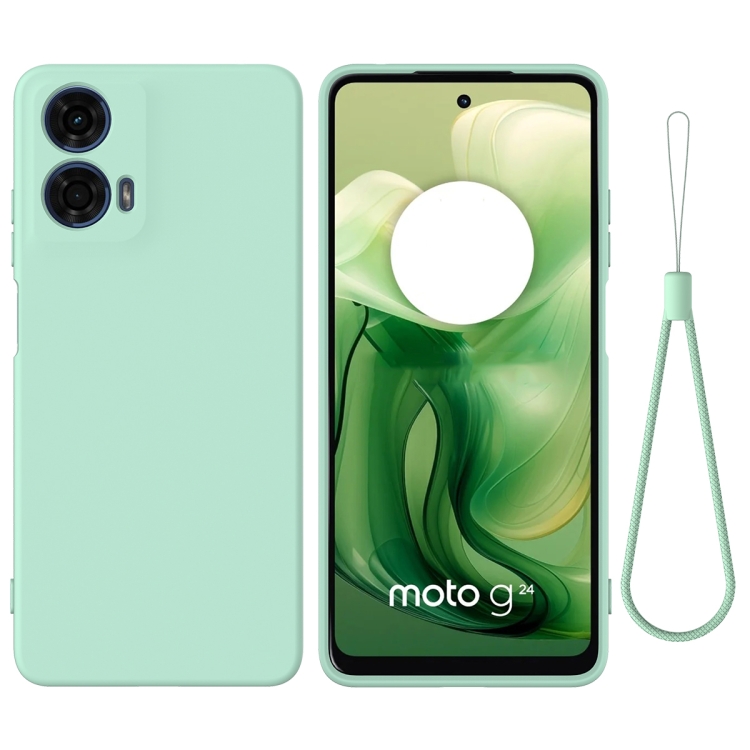 RUBBER Védőburkolat Motorola Moto G04 / G24 / G24 Power zöld akciós termékkép 1