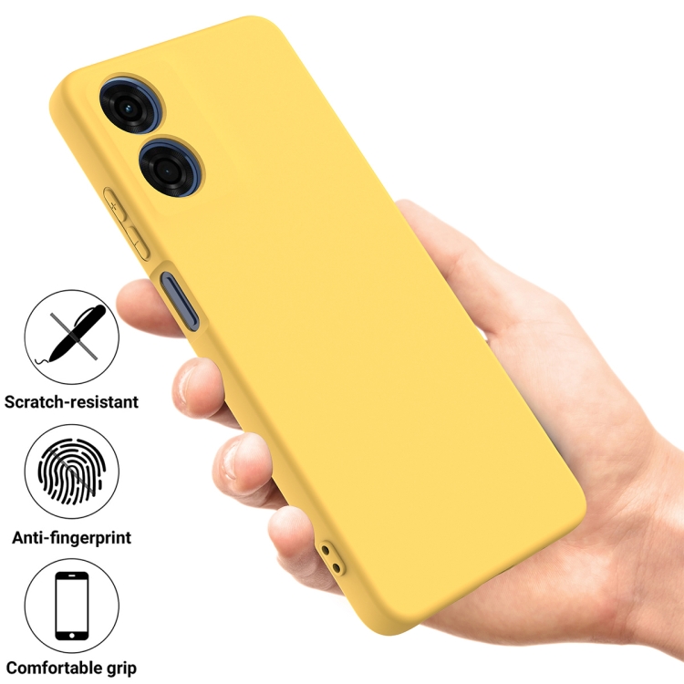 RUBBER Védőburkolat Motorola Moto E14-hez sárga termék 2. képe