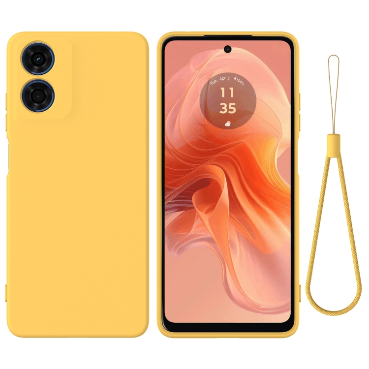 RUBBER Védőburkolat Motorola Moto E14-hez sárga akciós termékkép 1