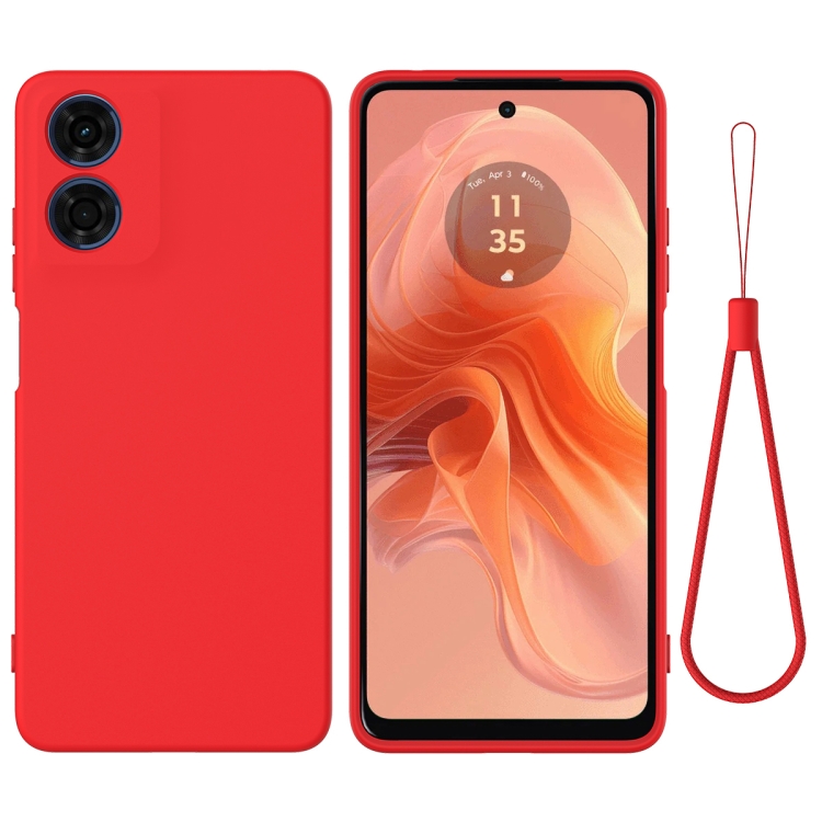 RUBBER Védőburkolat Motorola Moto-hoz E14 piros akciós termékkép 1