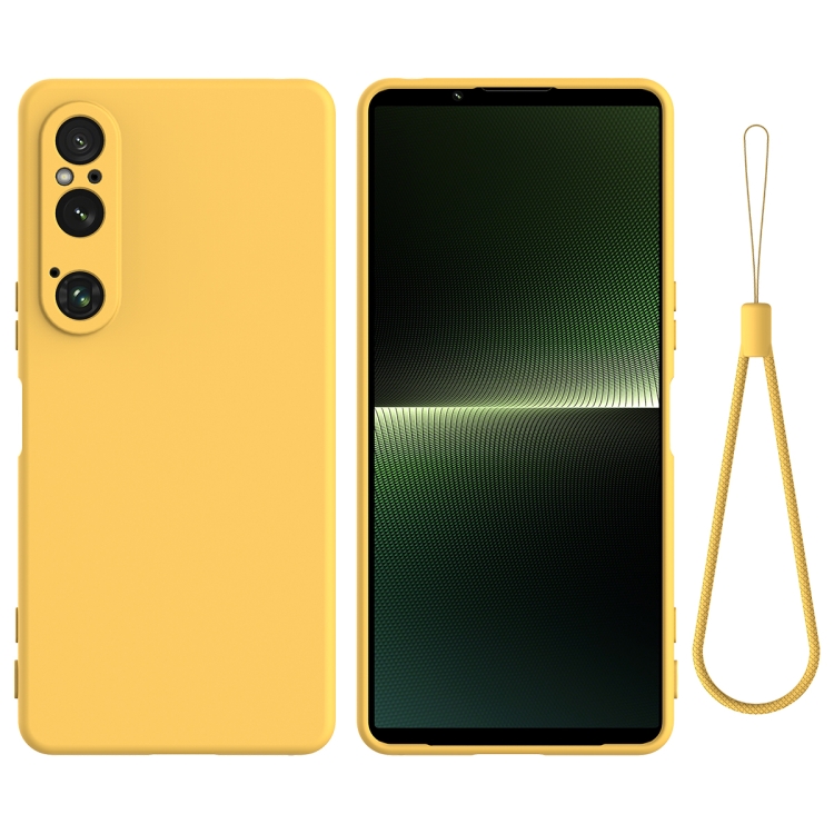 RUBBER Védőtok Sony Xperia 1 VI sárga akciós termékkép 1