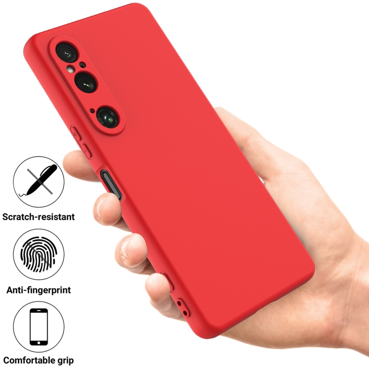 RUBBER Védőtok Sony Xperia 1 VI piros termék 2. képe