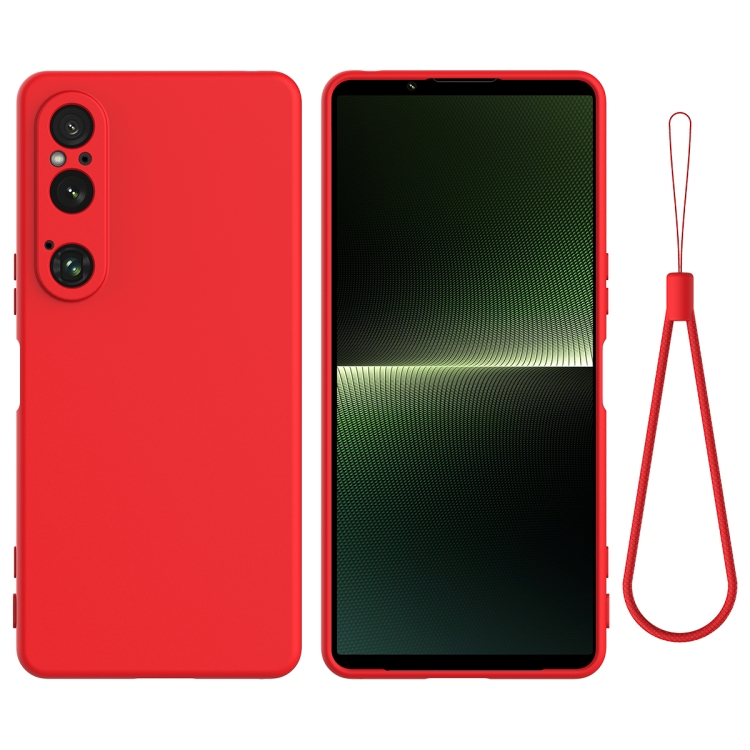 RUBBER Védőtok Sony Xperia 1 VI piros akciós termékkép 1