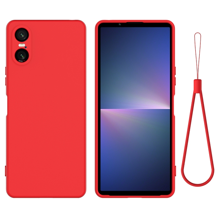 RUBBER Védőburkolat Sony Xperia 10 VI piros akciós termékkép 1