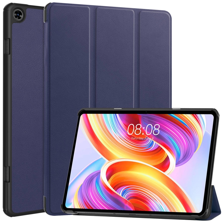 LEATHER Flip borítás Teclast T50 kék akciós termékkép 1