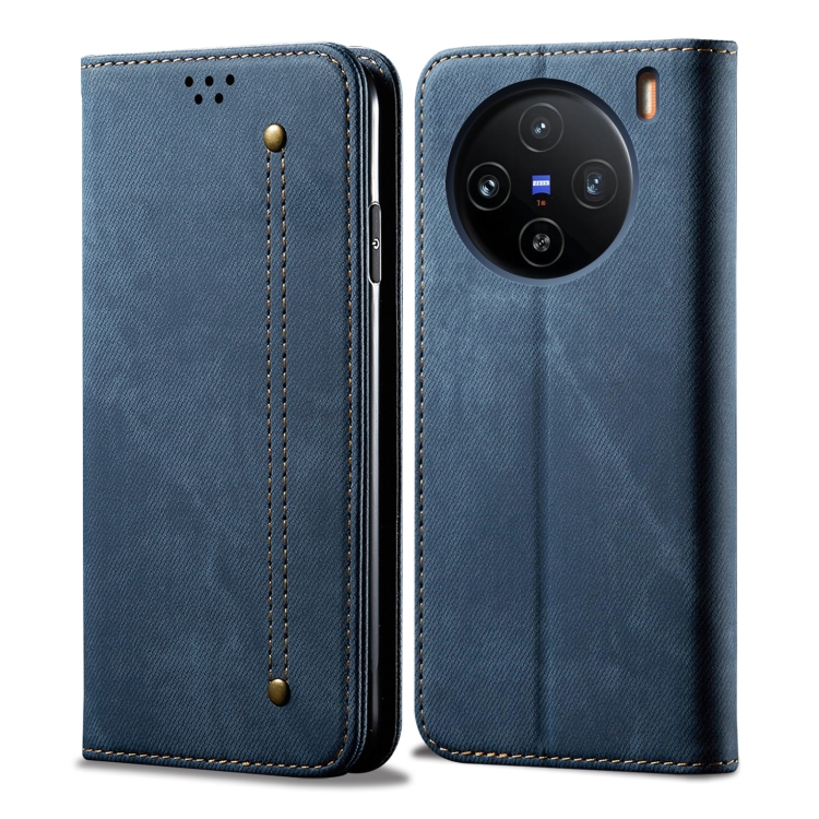 DENIM pénztárcahuzat Vivo X100 Pro 5G kék színű akciós termékkép 1