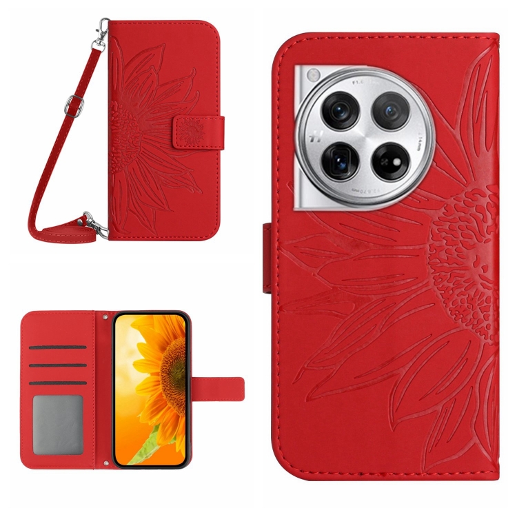 ART SUN FLOWER pénztárca tok One Plus 12R piros termék 2. képe