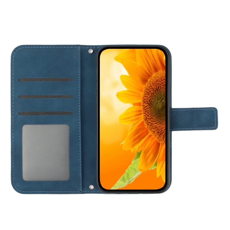 ART SUNFLOWER Wallet tok zsinórral a Google Pixel 8a kék számára termék 2. képe
