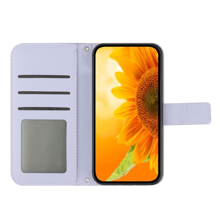 ART SUN FLOWER Honor Magic6 Lite 5G lila pénztárcahuzat termék 2. képe