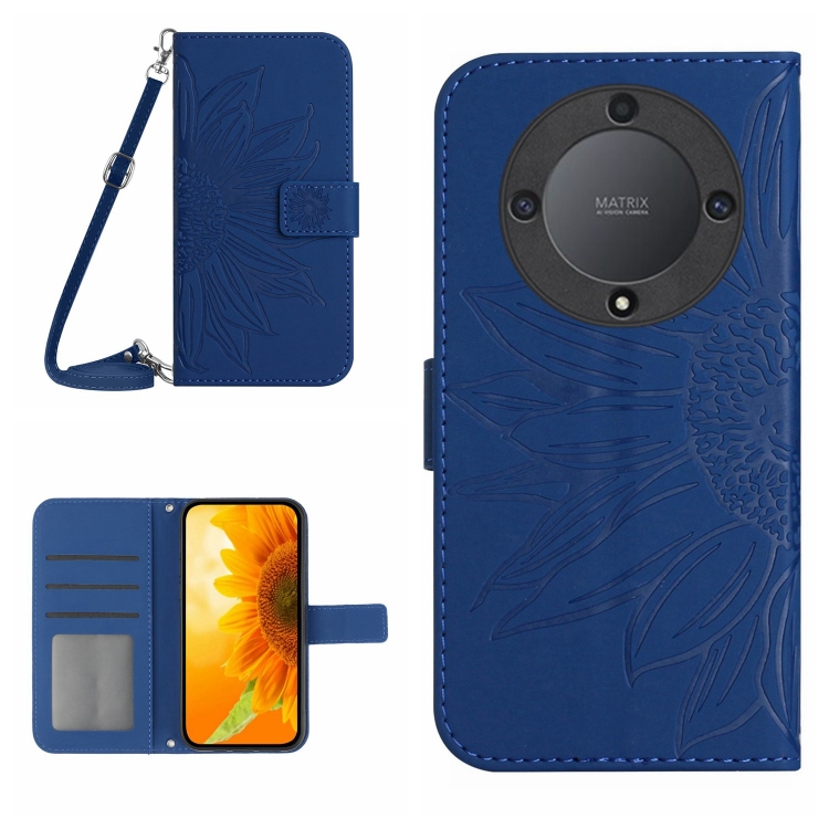 ART SUN FLOWER Honor Magic6 Lite 5G kék pénztárcahuzat termék 2. képe