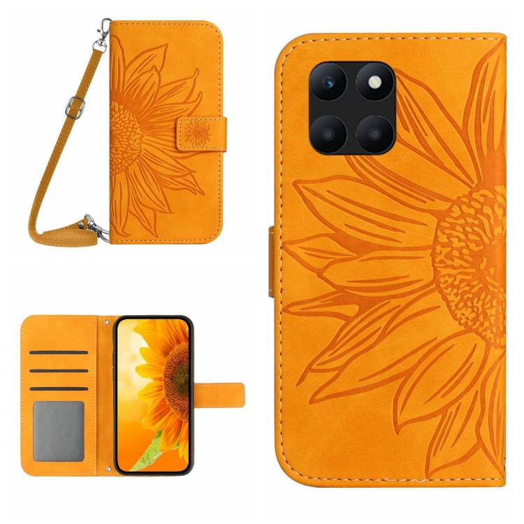 ART SUN FLOWER Honor X8b pénztárca huzat sárga termék 2. képe