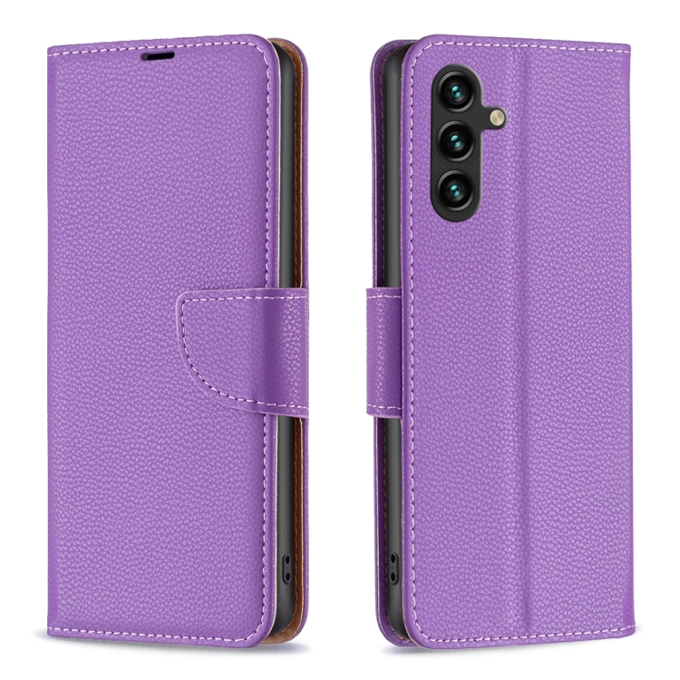 LITCHI Wallet tok Samsung Galaxy A35 5G lila telefonhoz akciós termékkép 1
