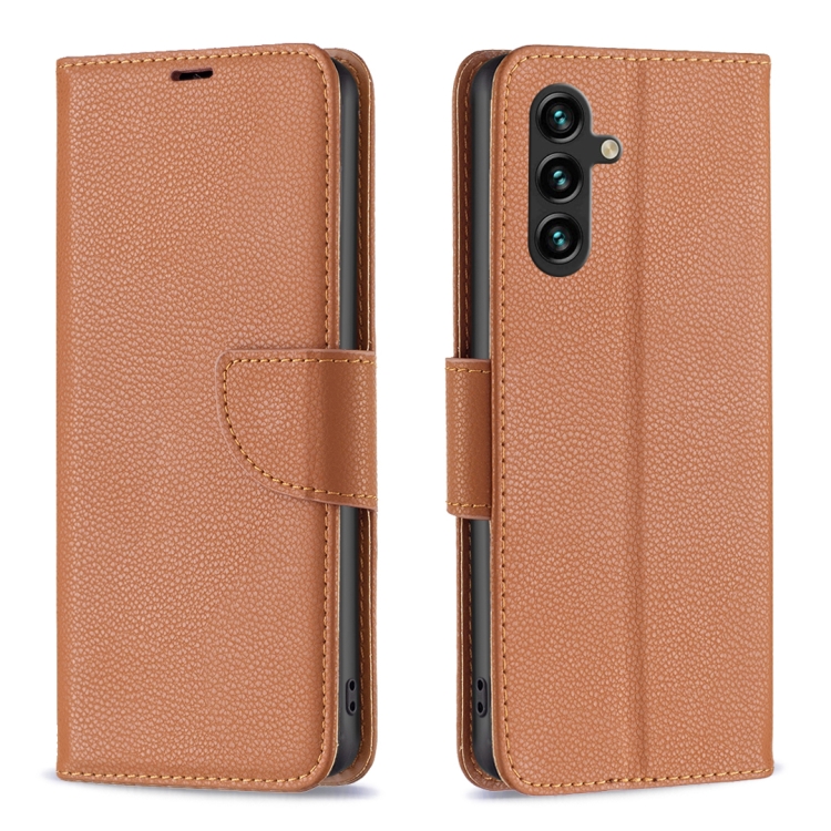 LITCHI Wallet tok Samsung Galaxy A35 5G barna akciós termékkép 1