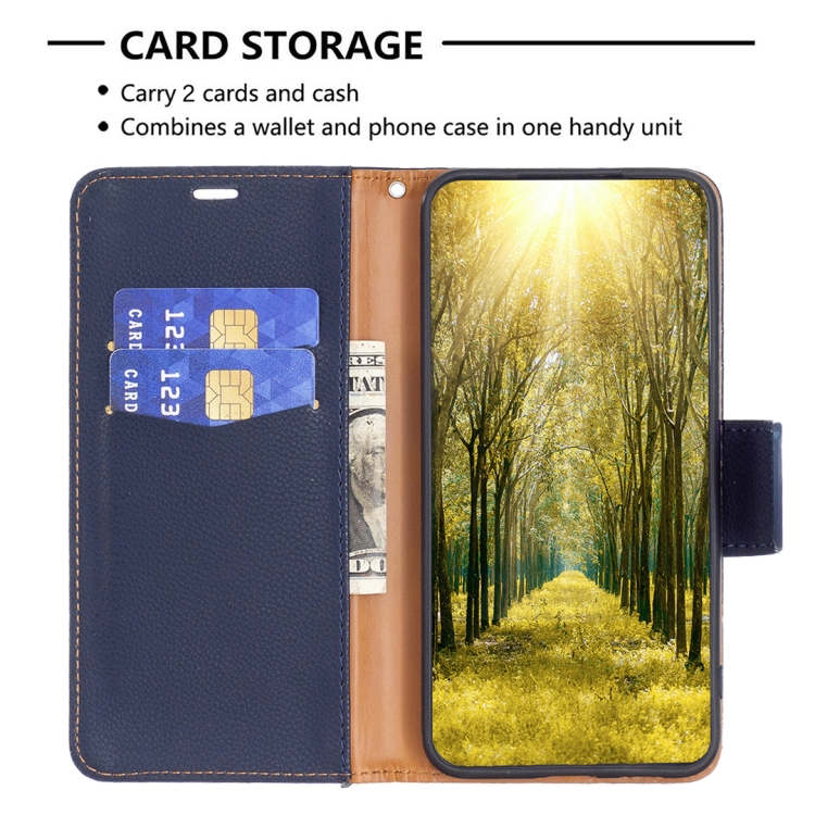 LITCHI Wallet tok Samsung Galaxy A35 5G kék termék 2. képe