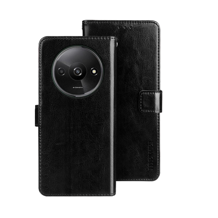IDEWEI Wallet tok Xiaomi Redmi A3 fekete akciós termékkép 1