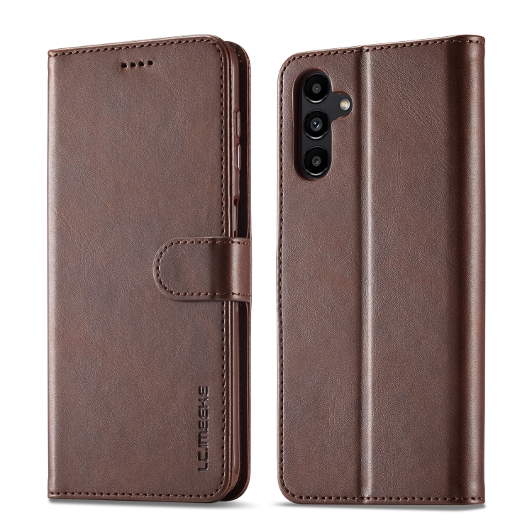 IMEEKE Wallet tok Samsung Galaxy A35 5G készülékhez sötétbarna akciós termékkép 1