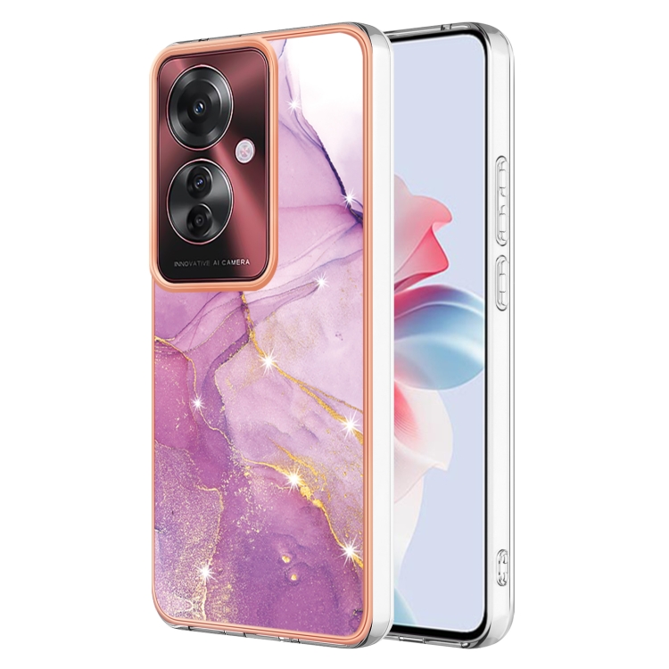 IMD MARBLE Védőburkolat Oppo Reno11 F 5G PURPLE-hoz akciós termékkép 1