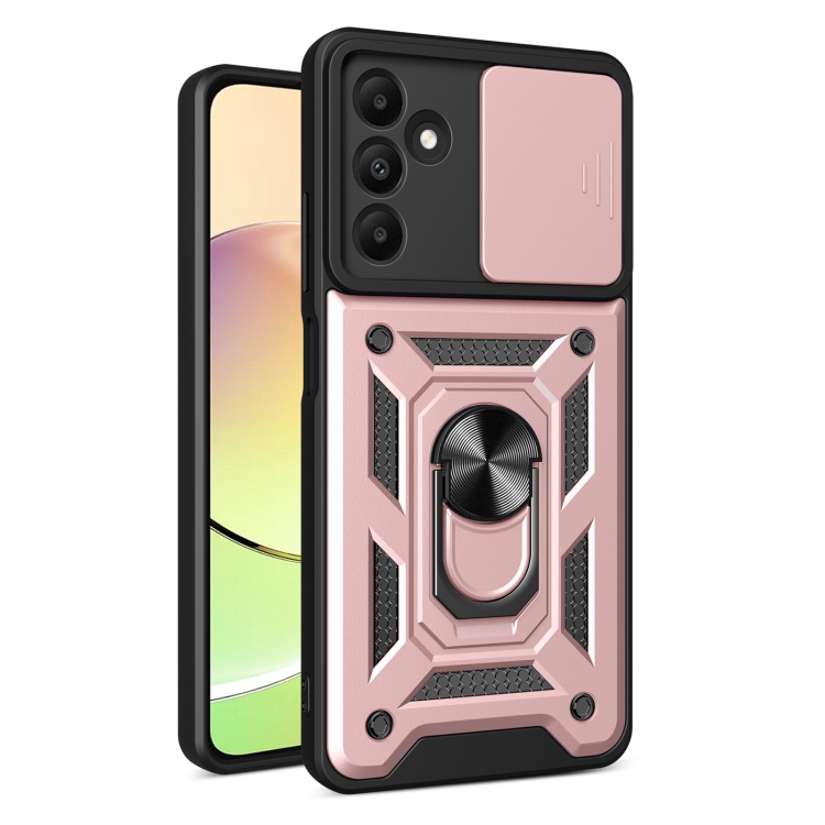 RING KAMERA Fedél tartóval Samsung Galaxy A15 / A15 5G rózsaszín arany akciós termékkép 1