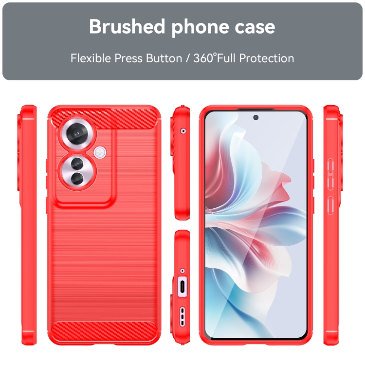 FLEXI TPU Védőburkolat Oppo Reno11 F 5G piros termék 2. képe