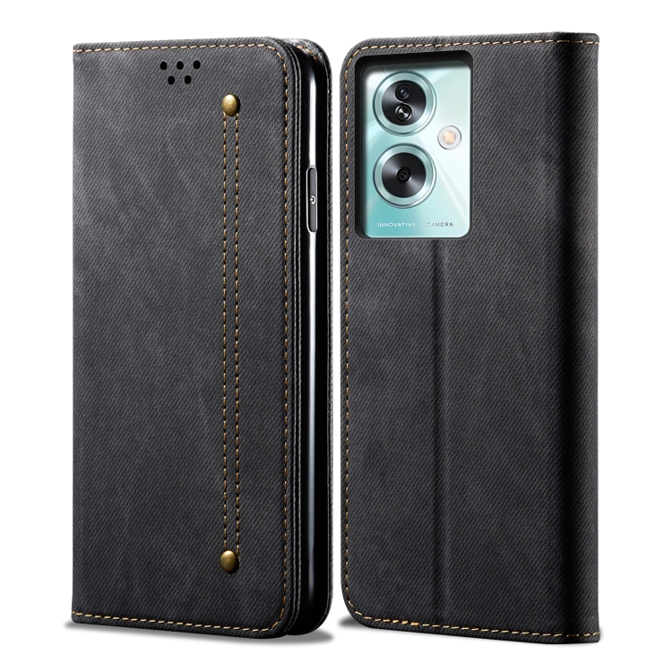 DENIM pénztárcahuzat Oppo A79 5G fekete akciós termékkép 1