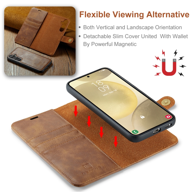 A DG.MING Wallet 2 db egylábú Samsung Galaxy S24 5G vitt a gyerekeknek termék 2. képe