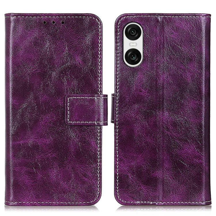RETRO Pénztárca tok Sony Xperia 10 VI lila akciós termékkép 1