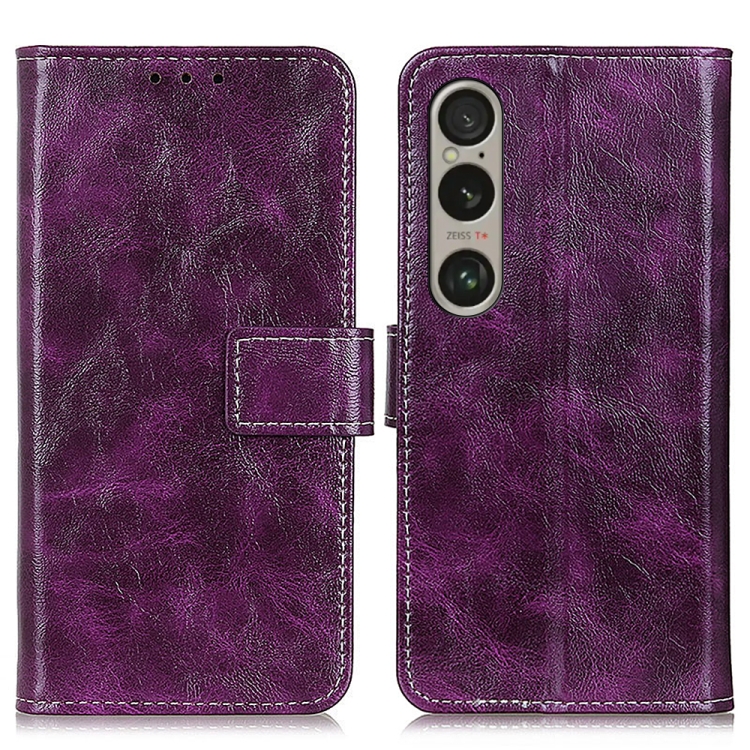 RETRO Pénztárca tok Sony Xperia 1 VI lila termék 2. képe
