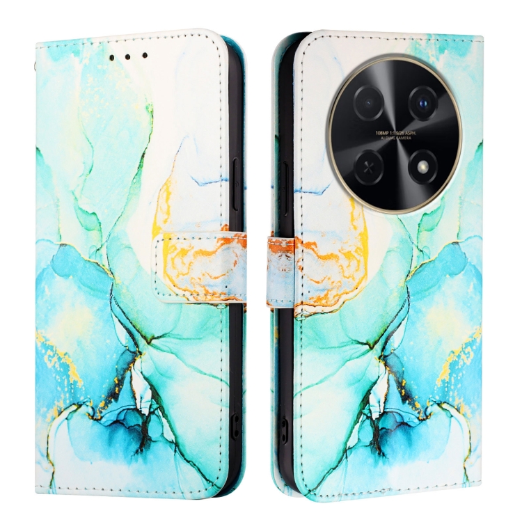 ART MARBLE Pénztárcahuzat Huawei Nova 12i GREEN-hoz akciós termékkép 1