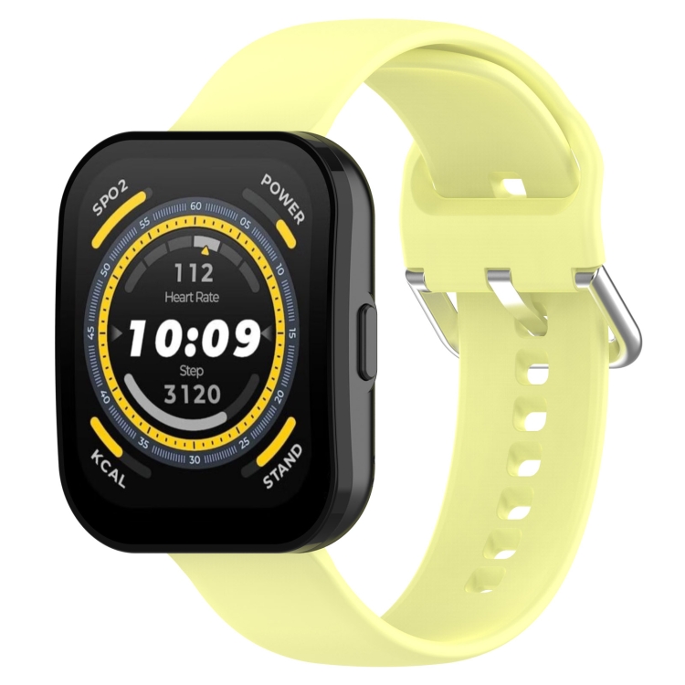 SILICONE Cserélhető szíj Amazfit Bip 5 sárga akciós termékkép 1