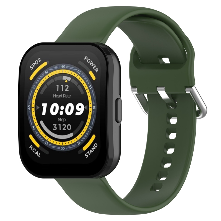 SILICONE Cserélhető szíj Amazfit Bip 5 sötétzöldhez akciós termékkép 1