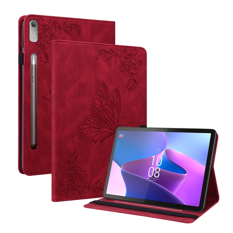 ART BUTTERFLY Pénztárca borító Lenovo Tab P12 piros akciós termékkép 1