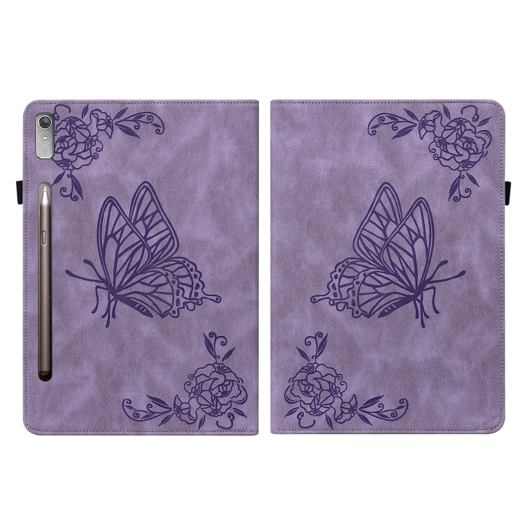 ART BUTTERFLY Lenovo Tab P12 lila pénztárcahuzat termék 2. képe