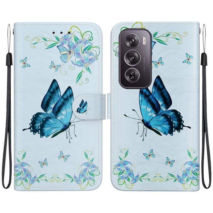 ART Pénztárcahuzat Oppo Reno12-hez Pro 5G BLUE BUTTERFLY akciós termékkép 1
