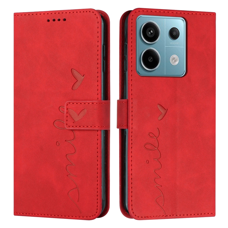 ART SMILE Pénztárcahuzat pánttal Xiaomi Redmi Note 13 Pro piros termék 2. képe